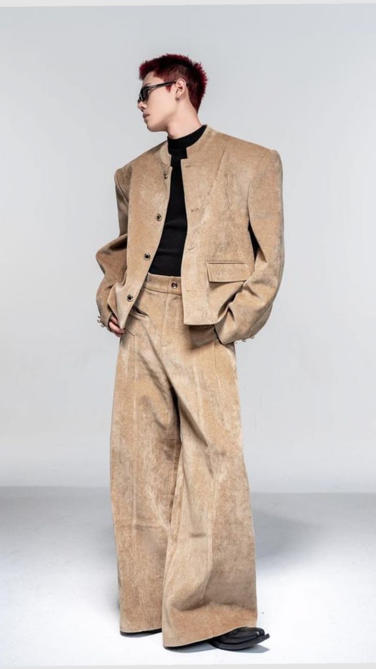 Camel Oversized Suit