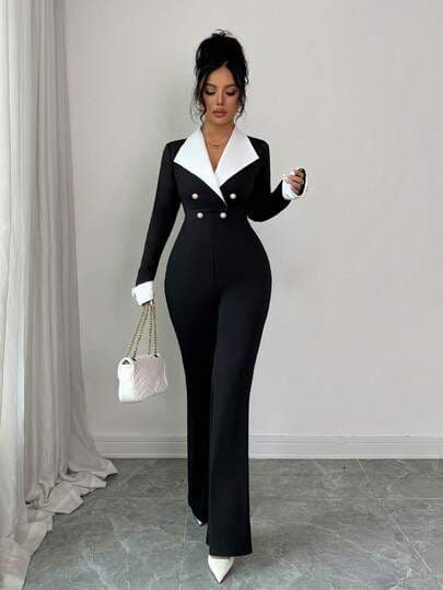 Colourblock Tailored Jumpsuit
